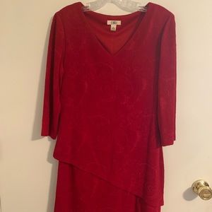 CATO Size 8 Red Knee Length Dress